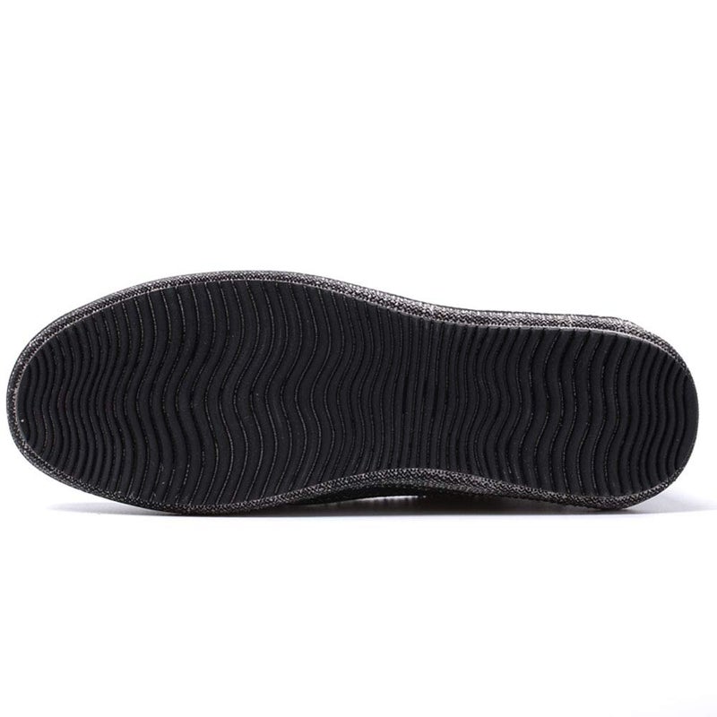 VILOCY Mens Slip on Deck Shoes Zero Drop Casual Canvas Loafer Vintage Flat Boat Shoes Black US11 EU45 - Image 4